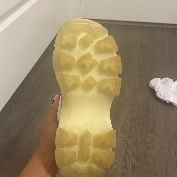 Prada Centaurus Leather Platform Trainers white and pink - Picture 14 of 16